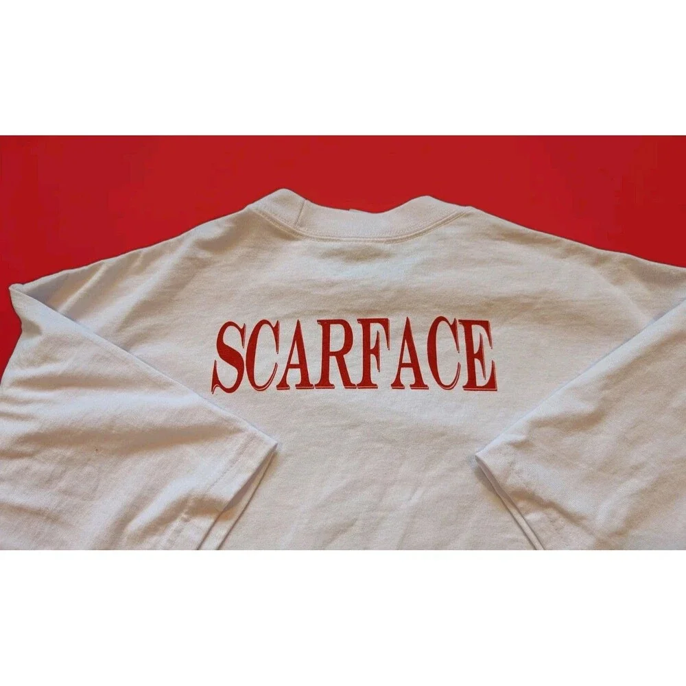 Shaka Wear SCARFACE T-Shirt XL The World Is Yours Graphic White Tee Al Pacino - Picture 6 of 9